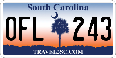 SC license plate OFL243