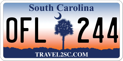 SC license plate OFL244