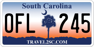 SC license plate OFL245