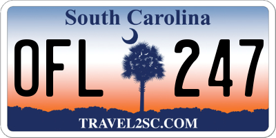 SC license plate OFL247