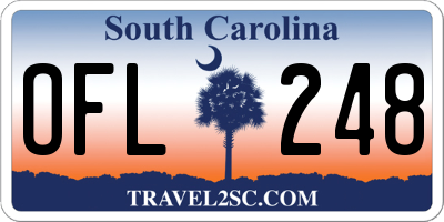 SC license plate OFL248