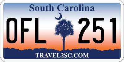 SC license plate OFL251