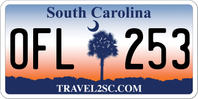 SC license plate OFL253