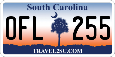 SC license plate OFL255