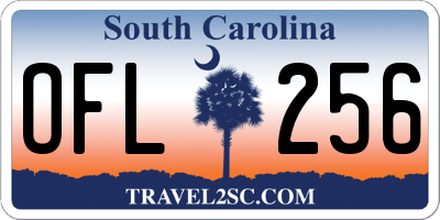 SC license plate OFL256