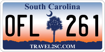 SC license plate OFL261