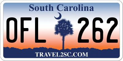 SC license plate OFL262