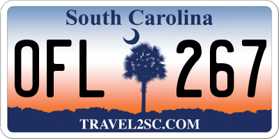 SC license plate OFL267