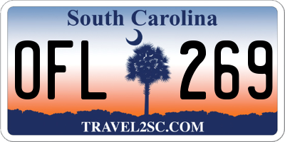 SC license plate OFL269