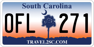 SC license plate OFL271