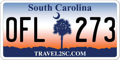 SC license plate OFL273