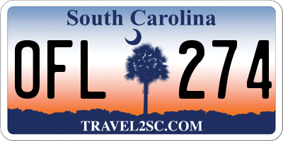 SC license plate OFL274