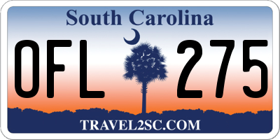 SC license plate OFL275