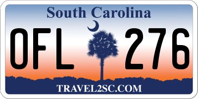 SC license plate OFL276