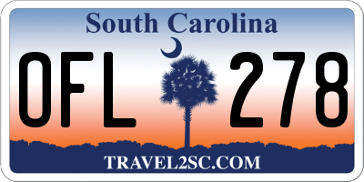 SC license plate OFL278