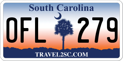 SC license plate OFL279