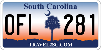 SC license plate OFL281