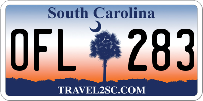 SC license plate OFL283