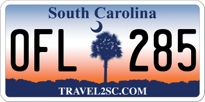 SC license plate OFL285