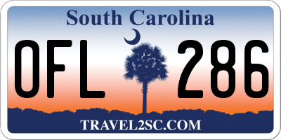 SC license plate OFL286