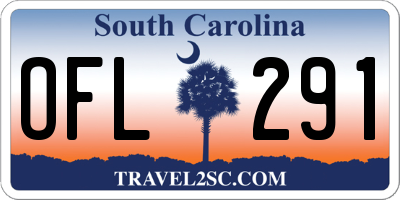SC license plate OFL291