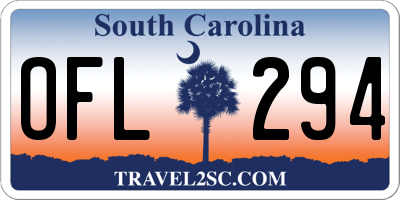 SC license plate OFL294