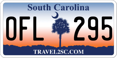 SC license plate OFL295