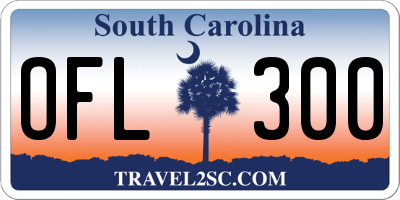 SC license plate OFL300