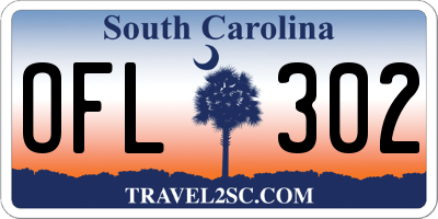 SC license plate OFL302