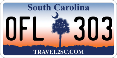 SC license plate OFL303