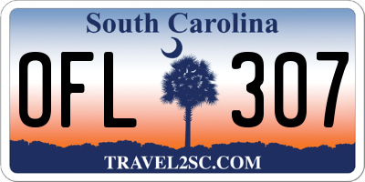 SC license plate OFL307