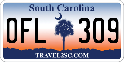 SC license plate OFL309