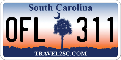 SC license plate OFL311