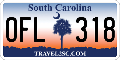 SC license plate OFL318