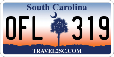 SC license plate OFL319