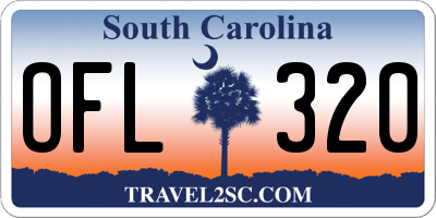 SC license plate OFL320