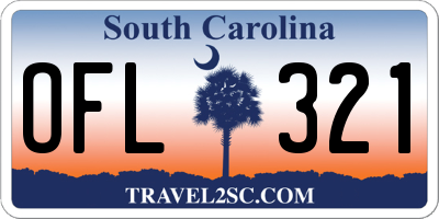 SC license plate OFL321