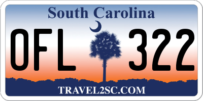 SC license plate OFL322