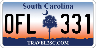 SC license plate OFL331