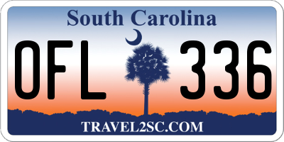 SC license plate OFL336