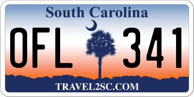 SC license plate OFL341