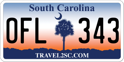 SC license plate OFL343