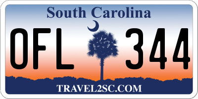 SC license plate OFL344