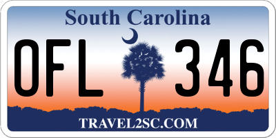 SC license plate OFL346