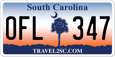 SC license plate OFL347