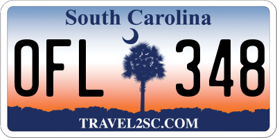 SC license plate OFL348