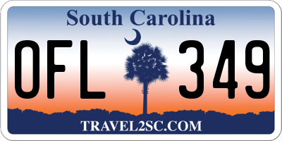 SC license plate OFL349