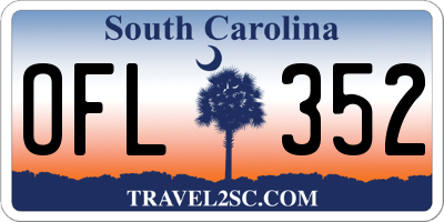 SC license plate OFL352