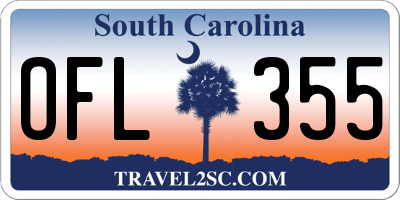 SC license plate OFL355