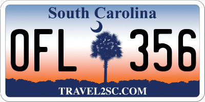 SC license plate OFL356